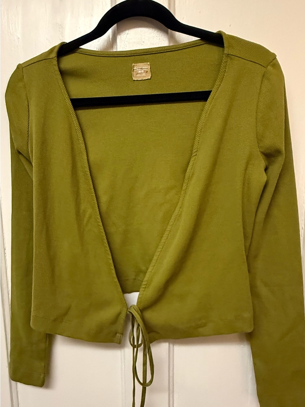 Free people green wrap cardigan